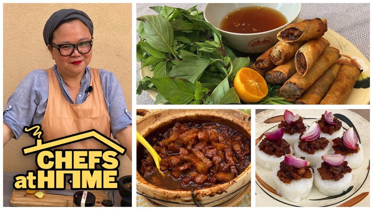 Vietnamese Kho (Braised Pork Belly): Traditional Kho, Rice Rolls, and Egg Rolls | Chefs At Home