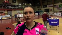 Pauline Martin après la défaite d'Istres Provence Volley à Saint-Raphaël