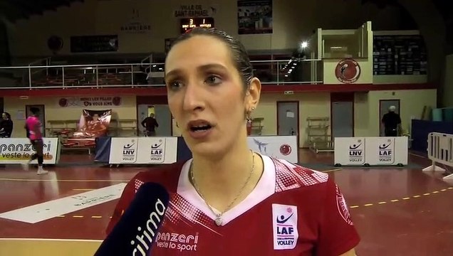 Lara Davidovic après la victoire de Saint-Raphaël contre Istres Provence Volley