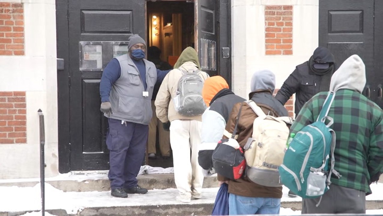 People working to help homeless stay warm during winter weather
