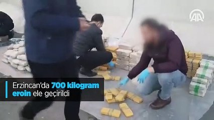 Erzincan'da 700 kilogram eroin ele geçirildi