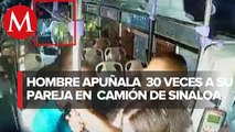 Hombre apuñala a su pareja en camión de Culiacán