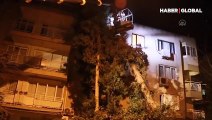 İzmir'de fırtına kabusu! Ağaçlar devrildi, çatılar uçtu