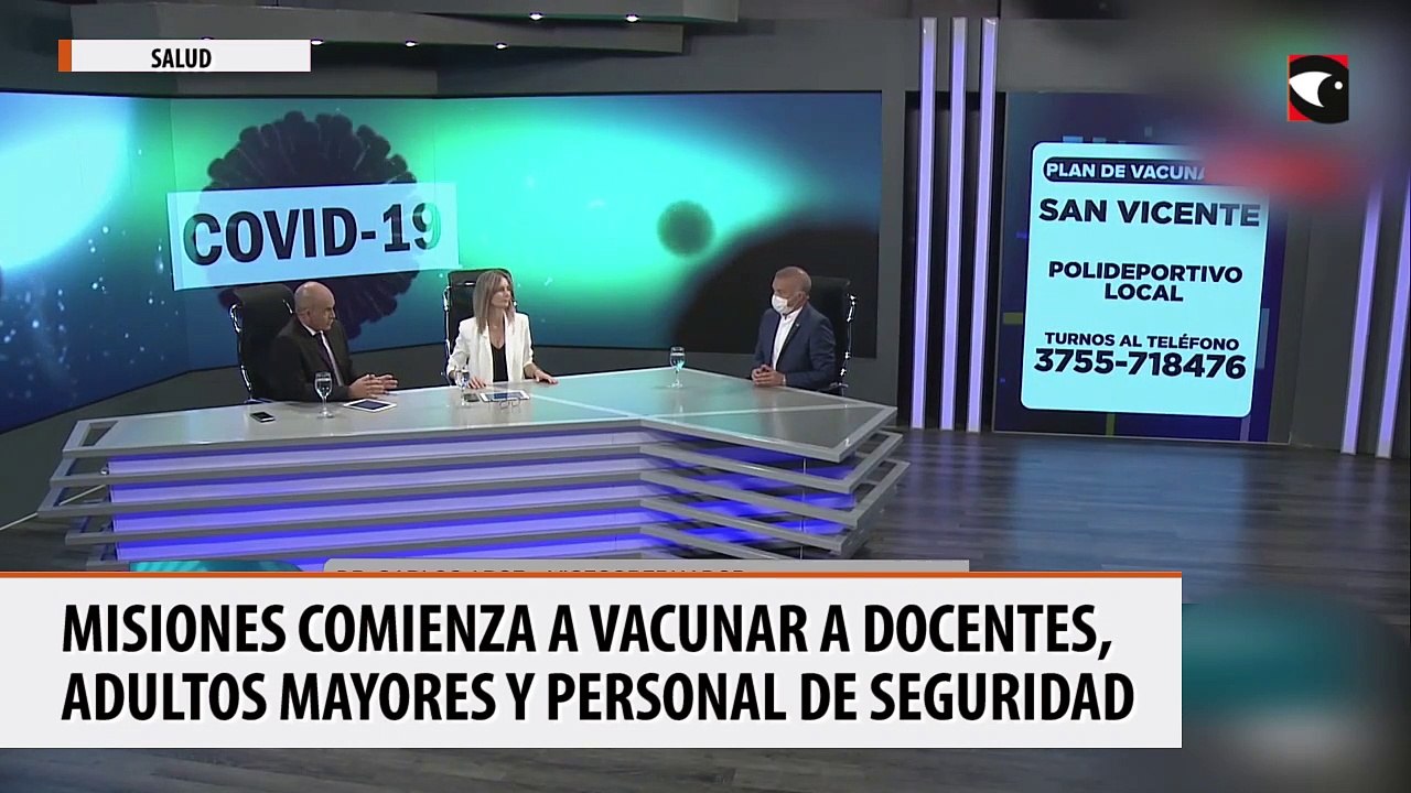 Misiones comienza a vacunar a docentes, adultos mayores y personal de seguridad