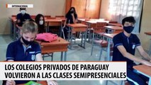 Los colegios privados de Paraguay volvieron ayer a las clases semipresenciales