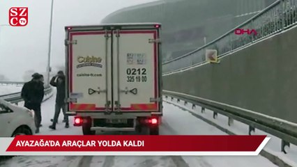 Ayazağa'da araçlar yolda kaldı