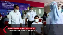 Momen Jokowi Didampingi Anies Saat Meninjau Vaksinasi Tahap 2 di Tanah Abang