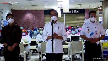Presiden Meninjau Vaksinasi Pedagang Pasar Tanah Abang
