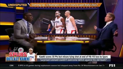 UNDISPUTED - Shannon mocks Skip as Kawhi miss tying shot at end of Clippers 116-113 loss to Spurs