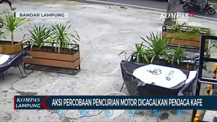 Aksi Percobaan Pencurian Motor Digagalkan Penjaga Kafe