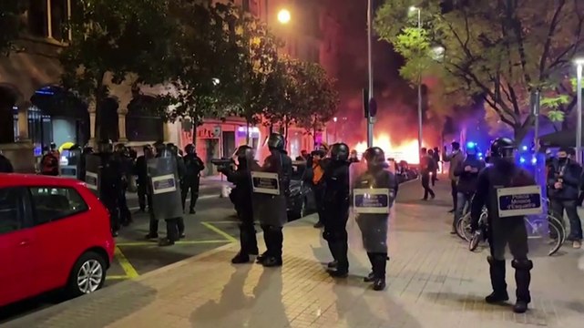 Thousands take to Barcelona's streets to demand release of rapper convicted in free speech case