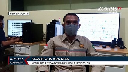 Erupsi Gunung Ile Lewotolok Membentuk Kawah Baru