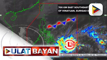 PTV INFO WEATHER: Bagyong #AuringPH, posibleng mag-landfall sa CARAGA region sa Sabado bilang tropical storm