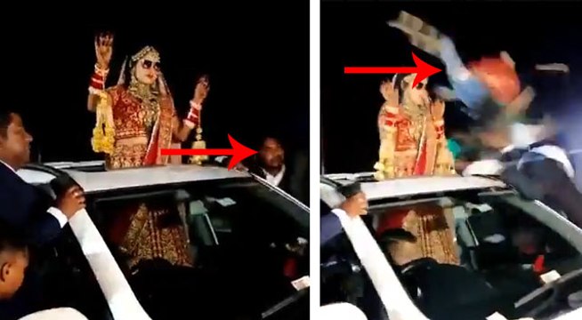 VIDEO: कार की सनरूफ से निकलकर डांस कर रही थी दुल्‍हन, पलक झपकते ही मातम में बदला शादी का जश्‍न