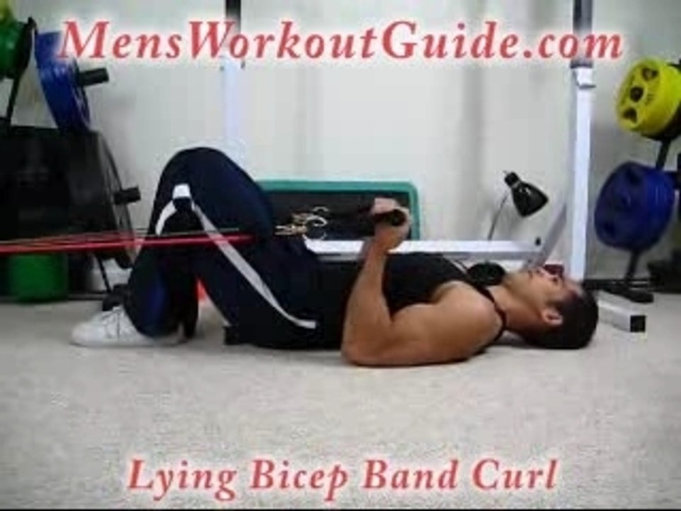 Exercise of the Day:  Lying Bicep Band Curl