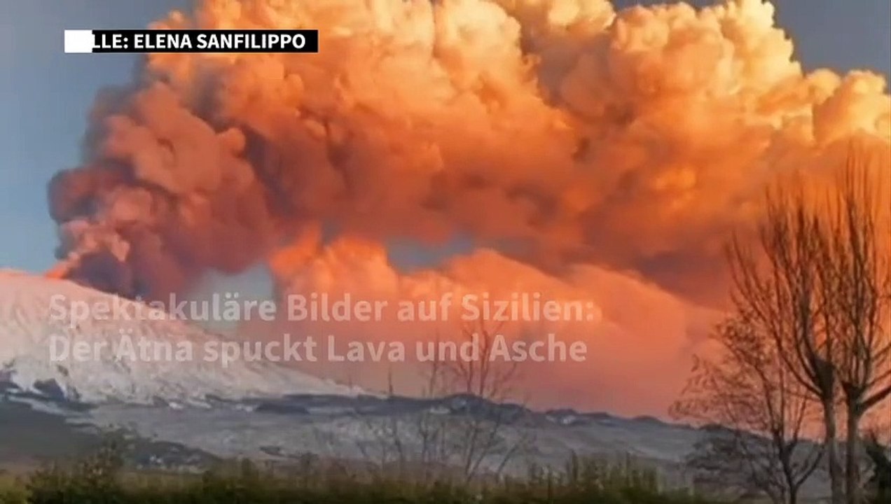 Ausbruch des Ätna sorgt für spektakuläre Bilder