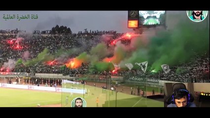 ردة فعل بحريني على جمهور الرجاء في عصبة الابطال أشرس جمهور في العرب_