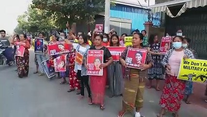 Myanmar protesters gathers in biggest rally against coup