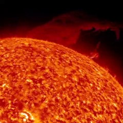 Solar Prominence Burst from Sun's Surface