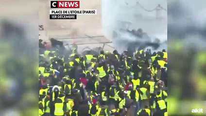 Göstericiler kovalıyor, Fransız polisi kaçıyor