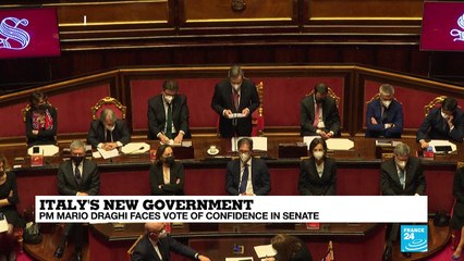 Italy's Draghi urges unity, courage ahead of confidence vote