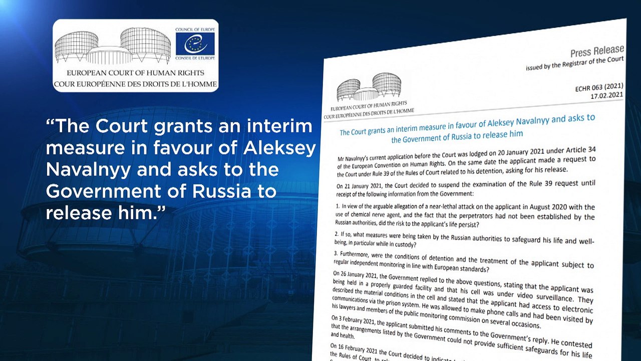 ЕСПЧ требует освободить Навального