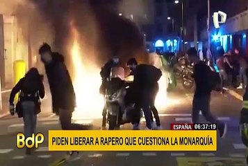 España: multitudinarias protestas por rapero condenado por tuitear contra monarquía