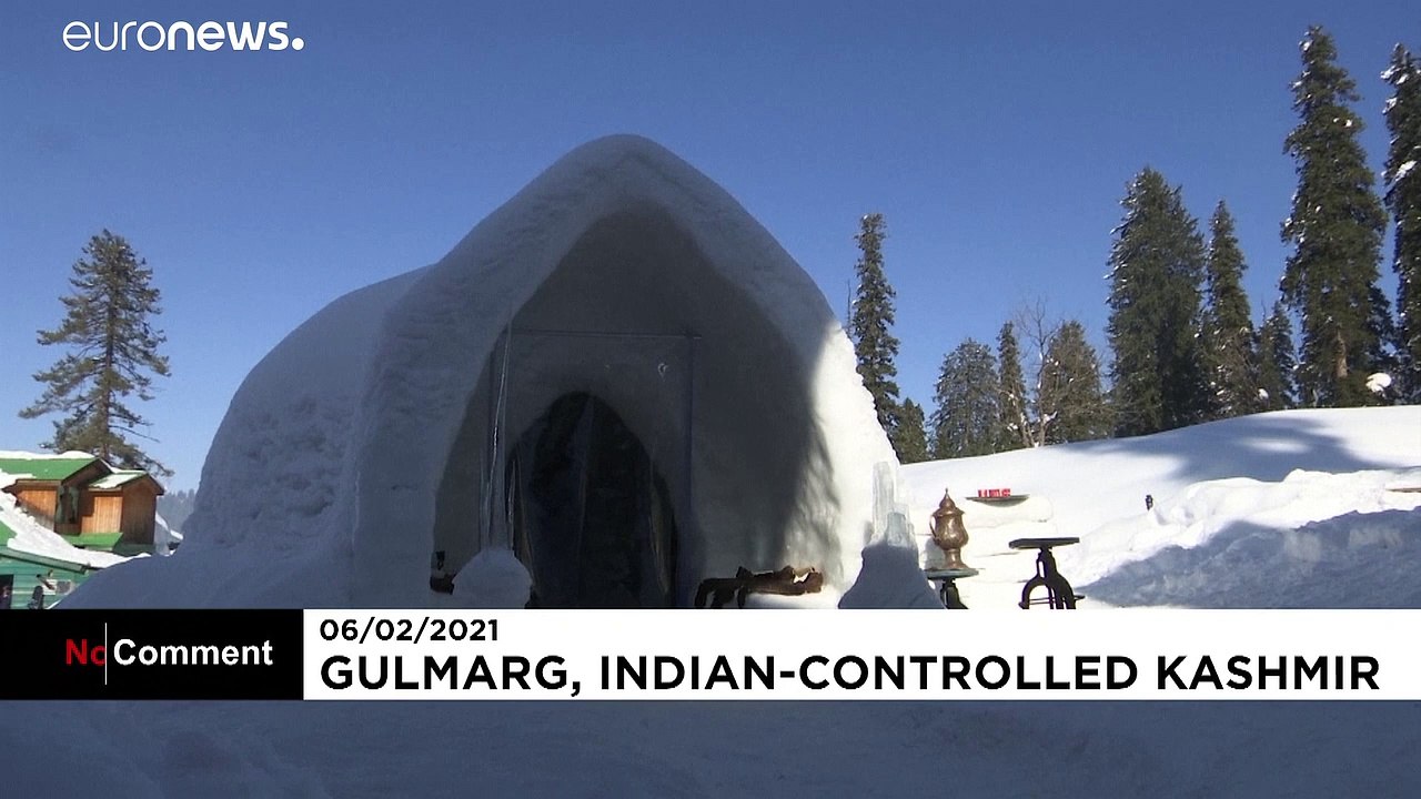 Kaschmir: iglu-café im urlauber-hotspot