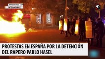 Protestas en España por la detención del rapero Pablo Hasel