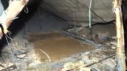 Saldırgan mağarada kendine yaşam alanı kurmuş