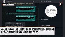 Colapsaron las líneas para solicitar los turnos de vacunación para mayores de 75