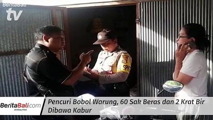 Pencuri Bobol Warung, 60 Sak Beras Dan 2 Krat Bir Dibawa Kabur