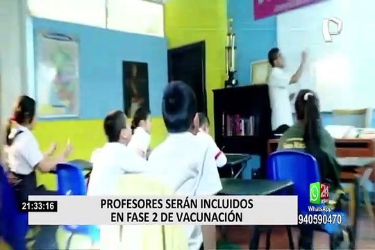 COVID-19: Ministro anuncia que maestros serán incluidos en la fase 2 del Plan de Vacunación