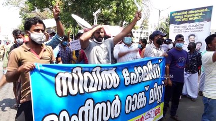 Psc Rank holders strike in kerala