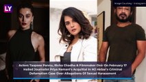 Celeb Reactions On Priya Ramani\'s Acquittal In MJ Akbar’s Defamation Case: Taapsee Pannu, Richa Chadha, Swara Bhasker & Others Laud The Judgement