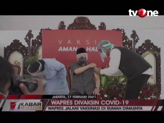 Wapres Ma'ruf Amin Jalani Vaksinasi di Rumah Dinas