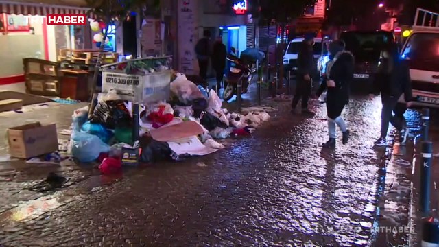 Kadıköy'de belediye ile işçiler anlaşamadı, temizlik işleri aksadı