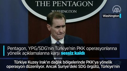 Pentagon, YPG/SDG'nin Türkiye'nin PKK operasyonlarına yönelik açıklamalarına karşı sessiz kaldı