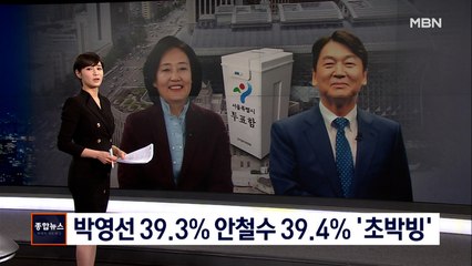 [MBN 여론조사] 서울 박영선 39.3% 안철수 39.4% '초박빙'…3자 대결은 박영선 우세