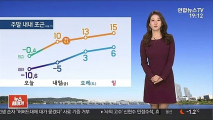 [날씨] 내일 낮 평년 회복…주말 내내 포근