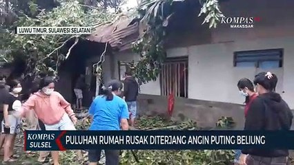 Video herunterladen: Puluhan Rumah Rusak Diterjang Angin Puting Beliung