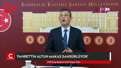 CHP'li Özel: 'Fahrettin Altun makas' döndü en son cumhurbaşkanını sansürledi