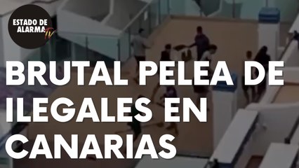 Brutal pelea de ilegales en Canarias