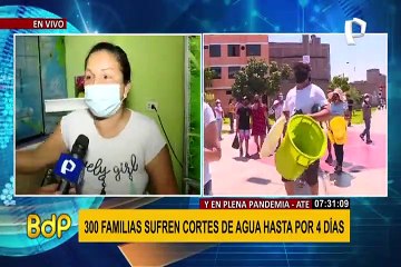 Ate: vecinos exigen solución a Sedapal tras cuatro días sin agua