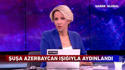 Şuşa Azerbaycan ışığıyla aydınlandı