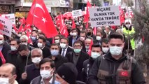 Erciş'te binler terör örgütü PKK’ya tepki için yürüdü