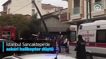 İstanbul Sancaktepe'de askeri helikopter düştü
