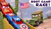 Disney Cars Lightning McQueen and Sarge in a Boot Camp Hot Wheels Funny Funlings Race versus Toy Story Woody in this Fun Family Friendly Full Episode English Video for Kids from a Kid Friendly Family Channel