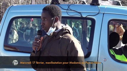 Mercredi 17 février, pour Madama au Puy-en-Velay, intervention de Aboubacar