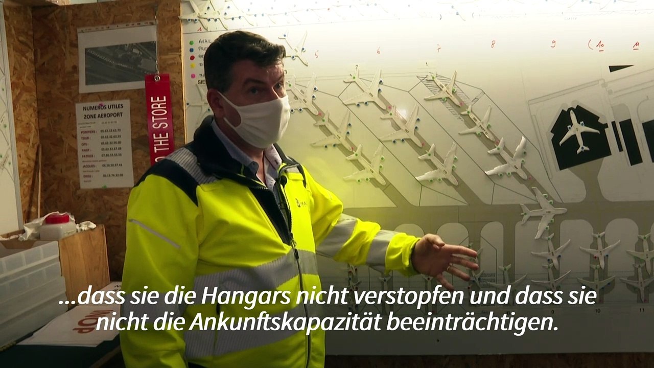 Riesenparkplatz für flugzeuge in corona-zeiten